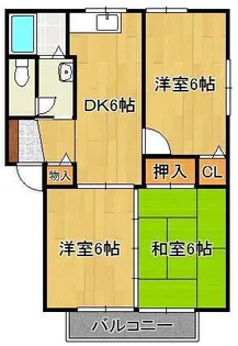 セゾン光貞台【2階】の間取り
