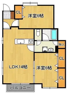 ディアコートⅠ【1階】の間取り