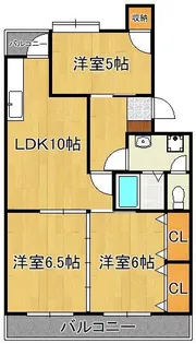 ハイランドマンション千代ヶ崎【1階】の間取り