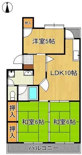 ハイランドマンション千代ヶ崎【2階】の間取り