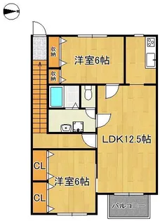 ヴィラージュ【2階】の間取り