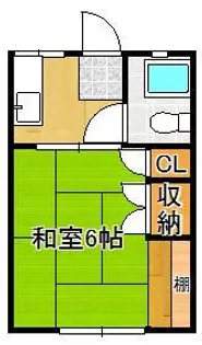 パナハイツ野中【1階】の間取り