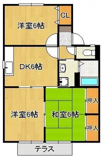 リビアンK【1階】の間取り