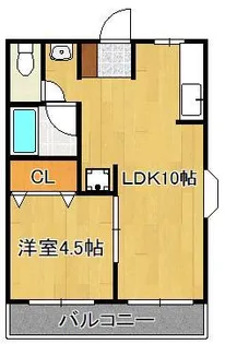カレッジライフイシモト【3階】の間取り
