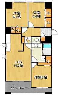 3LDKの間取り画像