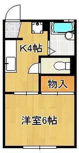 リバーサイドかなだ【1階】の間取り