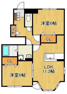 カサブローテ【1階】の間取り
