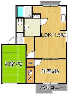 タウニィ光貞【2階】の間取り
