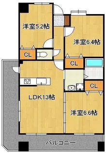 オロマーレ浅川【201号室】の間取り
