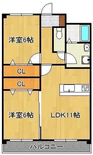 グランドテラスひびきの【1階】の間取り
