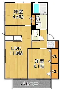 フォレストⅦ【2階】の間取り