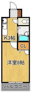 STAYTUSひびきの【9階】の間取り