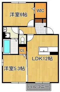 ウィットエブリD【2階】の間取り