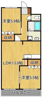 セントラル・ヒルA棟【2階】の間取り