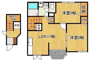 プリムヴェール瑞穂【2階】の間取り