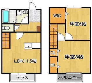 グロワール1番館【1階】の間取り