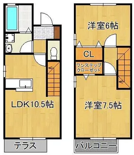 2LDKの間取り画像