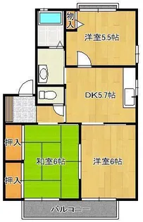 リビエラ遠賀【2階】の間取り