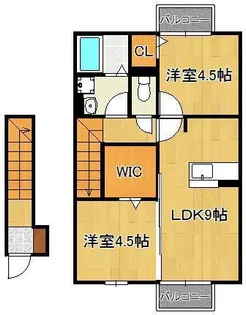 ウィット緑ヶ丘【2階】の間取り