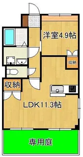 ローズガーデンⅡ【1階】の間取り