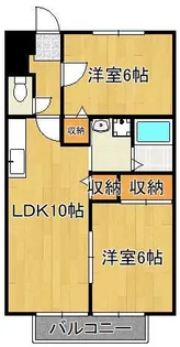 サンハイツ岡垣 B棟【2階】の間取り