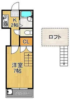 サンワパレス折尾Ⅲ【1階】の間取り