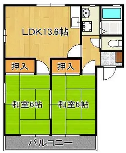 イースト高須【2階】の間取り