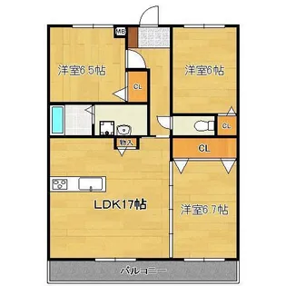 セレッソひびきの【2階】の間取り