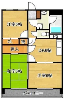 センチュリア芦屋Ⅱ【3階】の間取り