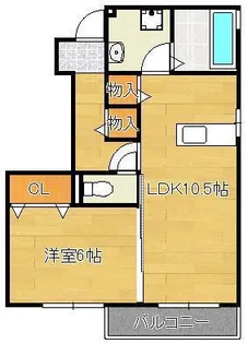 プティ シャンヴェール【1階】の間取り
