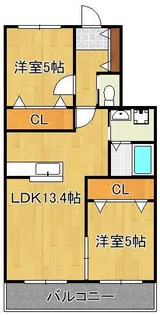医生ヶ丘ヴァレンシア A棟【2階】の間取り