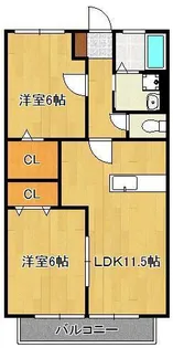 サンハイムせんり1【1階】の間取り