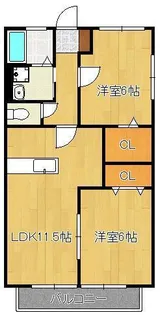 サンハイムせんり1【2階】の間取り