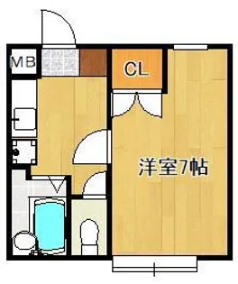 ルクール南鷹見【1階】の間取り