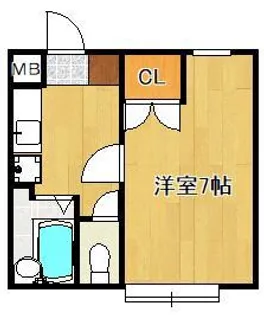 ルクール南鷹見【1階】の間取り