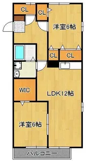 ベェルヴェルⅢ【2階】の間取り
