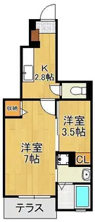 ソレイユ本城【1階】の間取り