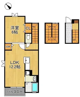 ソレイユ本城【3階】の間取り