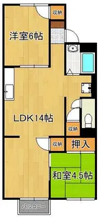 新緑とそよ風のラテⅡ【1階】の間取り