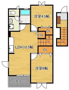 グランシャリオB【2階】の間取り