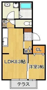 ソレール ヴィラ【1階】の間取り