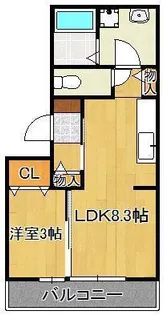 ソレール ヴィラ【3階】の間取り