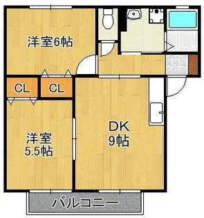 ロイヤルシティ本城【2階】の間取り