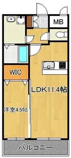 ヒルズ折尾【3階】の間取り