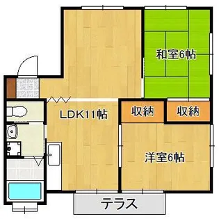 メゾンセイワA・B【1階】の間取り