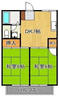 プレジール頃末【2階】の間取り