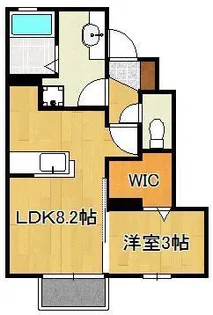 ローズハイツナナ【1階】の間取り