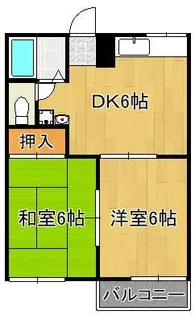 タウニィハイツRIKO【2階】の間取り