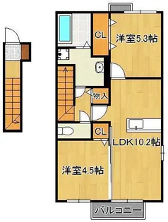 グラシューズ メゾン【2階】の間取り