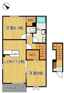 ヒルズ白浜Ⅰ【2階】の間取り